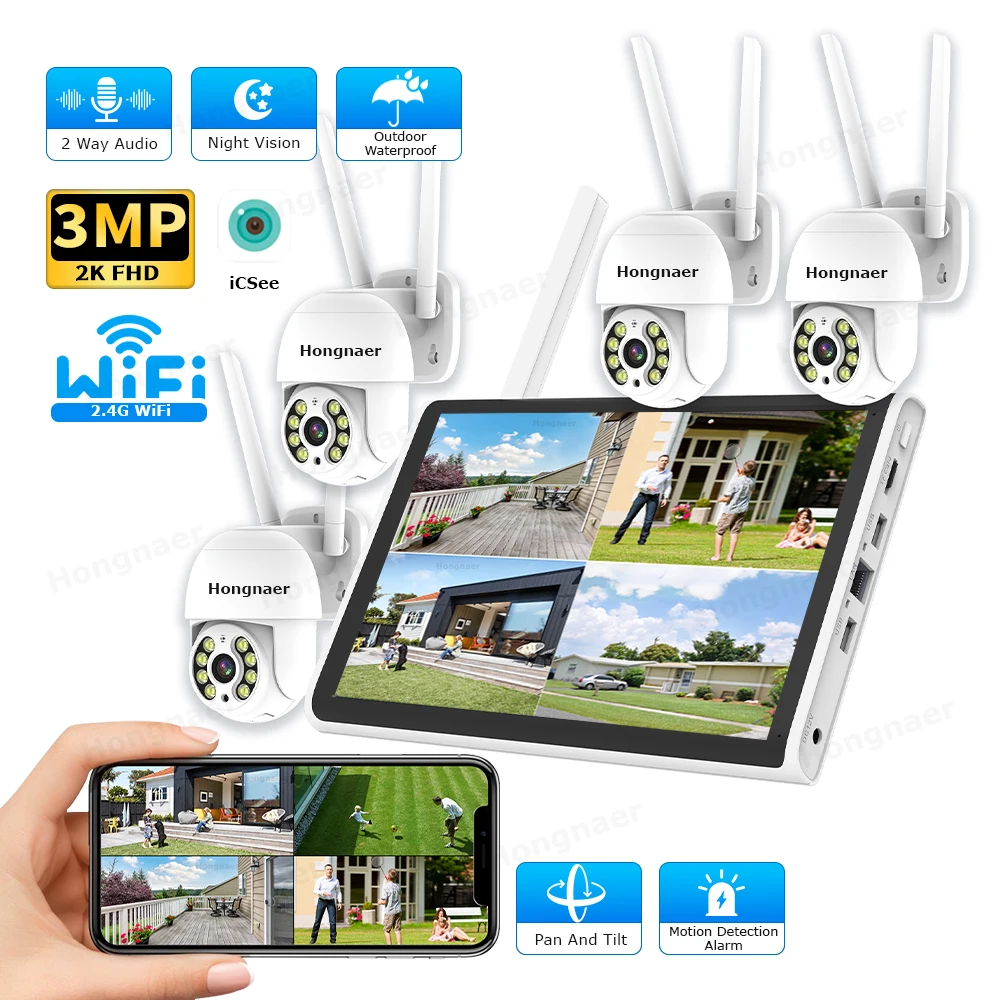 Security Ip Camera - Комплект беспроводной системы видеонаблюдения Hongnaer 2026:
