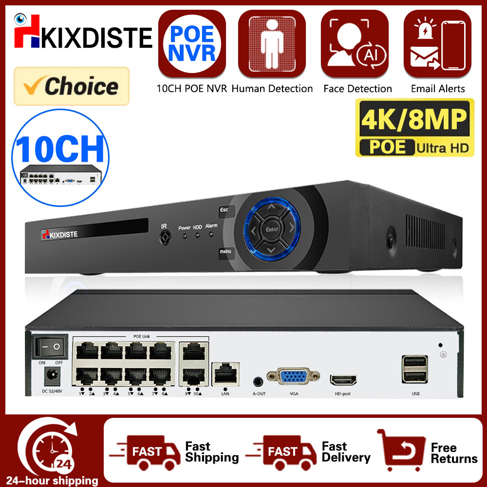 Security Ip Camera - Сетевой видеорегистратор 4K 10CH POE Smart