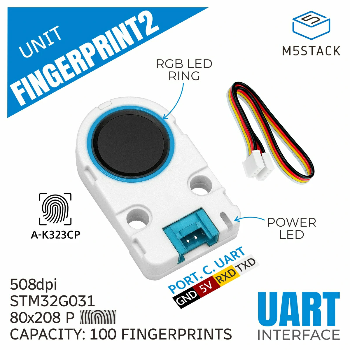 M5Stack Fingerprint2 Датчик ра – обзор и цена Smart Door Lock