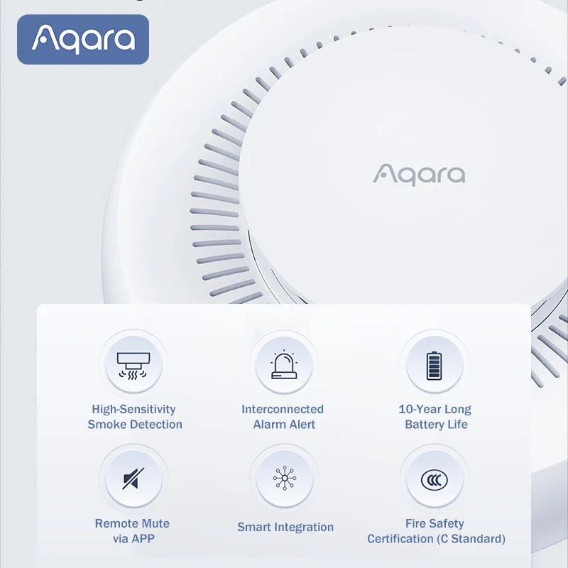 Датчик дыма Aqara Matter, пожа – обзор и цена Smart Home Apple