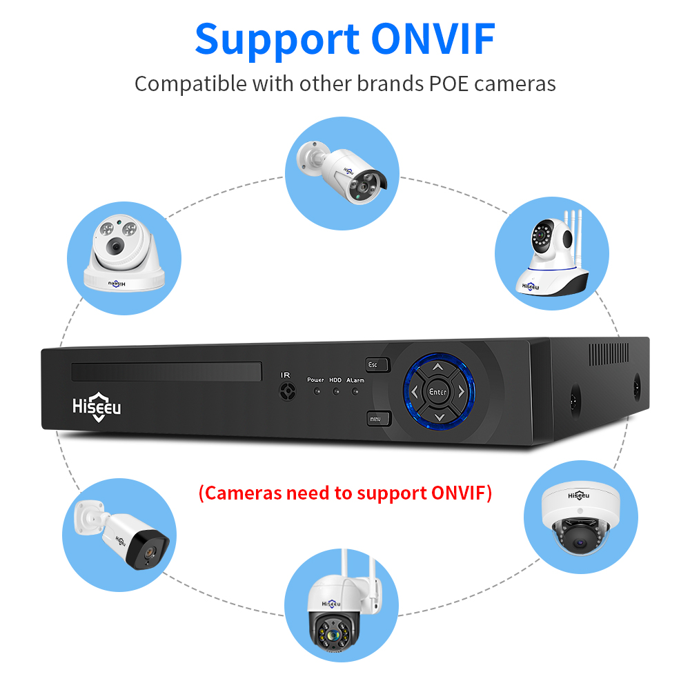 Hiseeu 4CH 10CH 16CH 4K 8MP 5M – обзор и цена Security Ip Camera