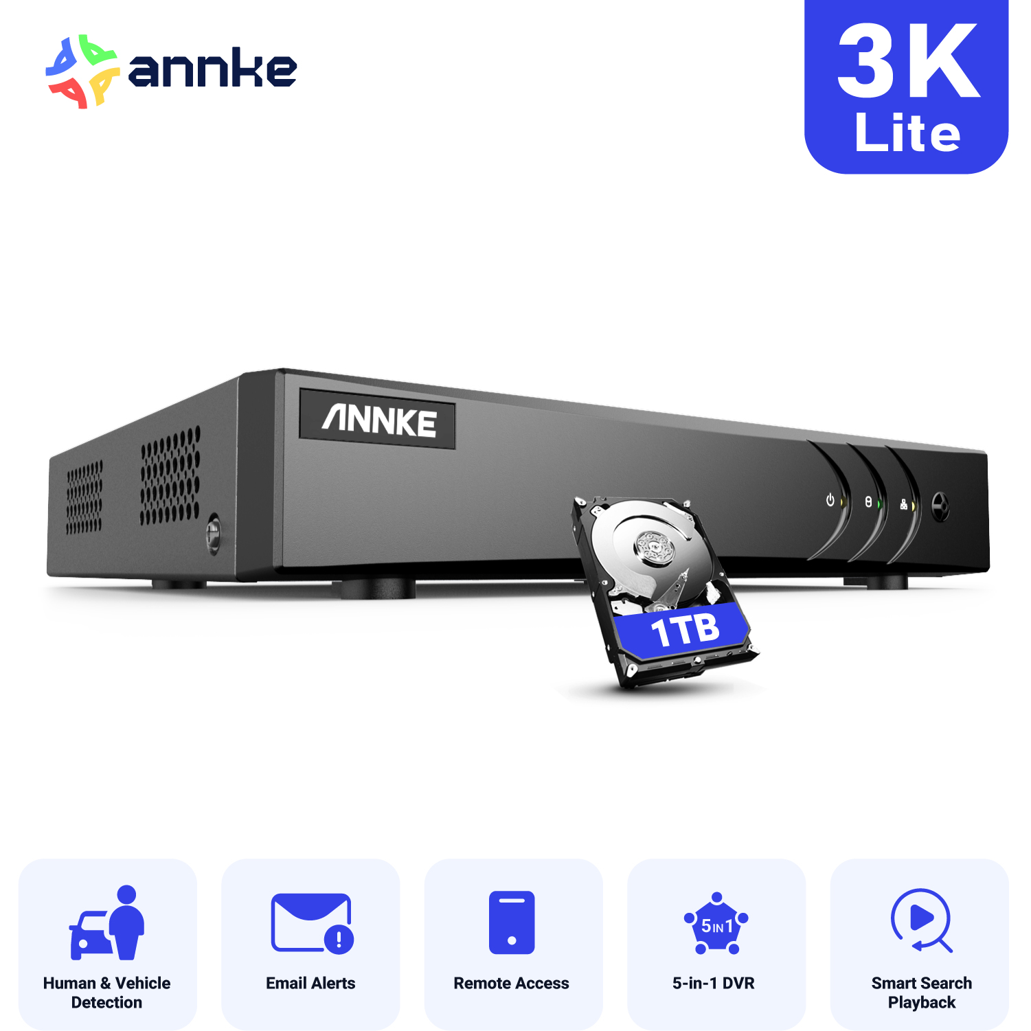 ANNKE 3K 5MP Lite 8CH HD видео – обзор и цена Security Ip Camera